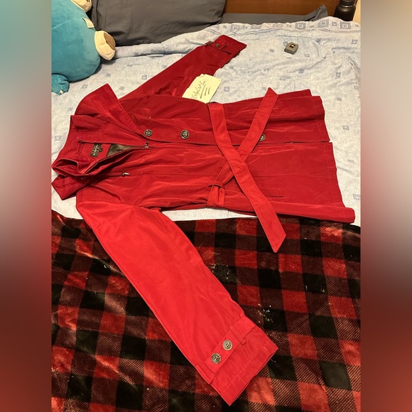 Braetan Peacoat w/ hoodie - Red - Picture 7 of 16